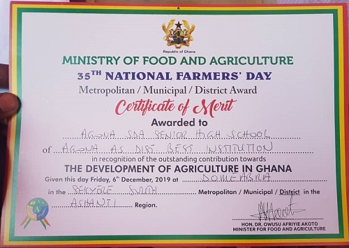 AGASS wins Farmers Day Award